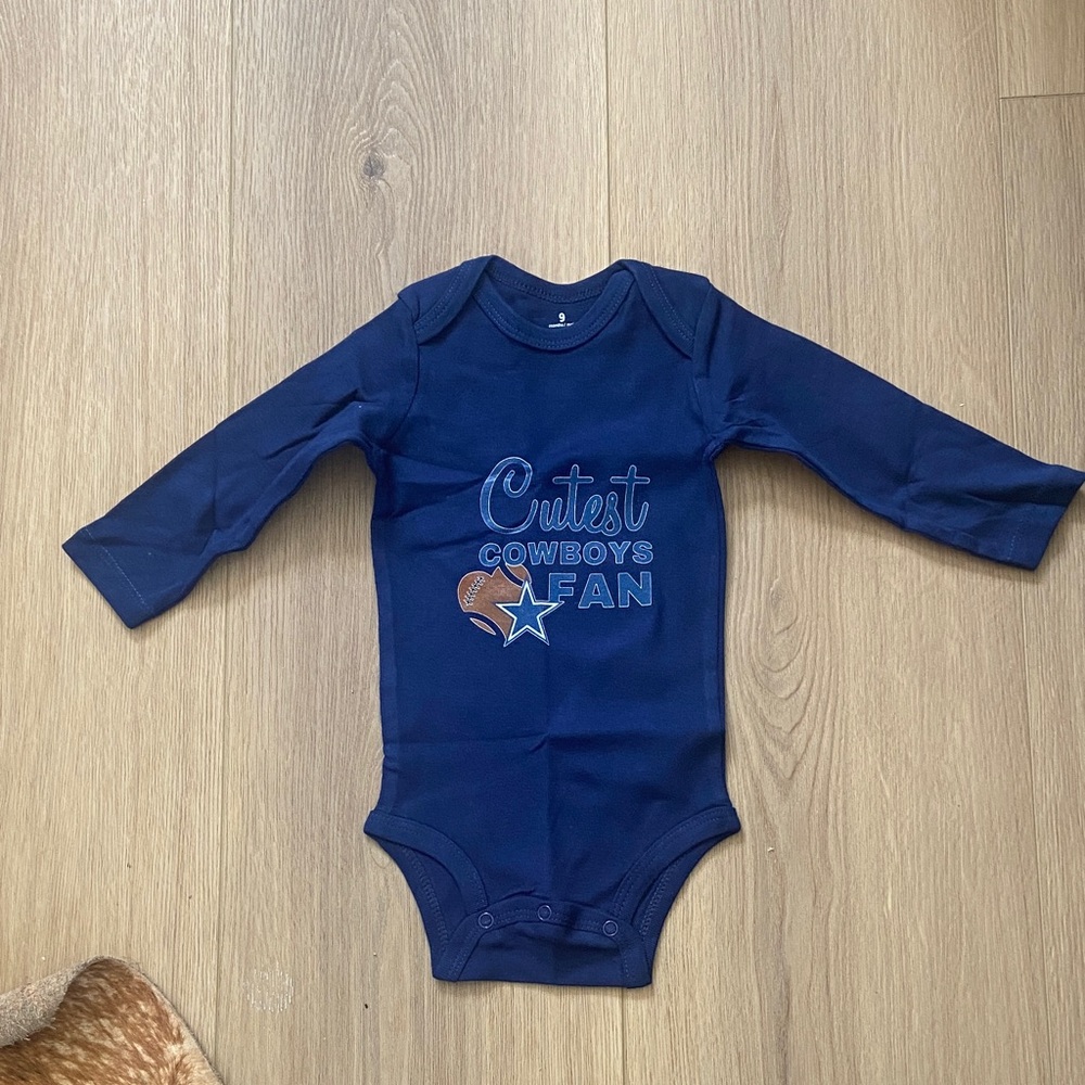 Cutest Cowboys Fan Navy Blue Baby Bodysuit